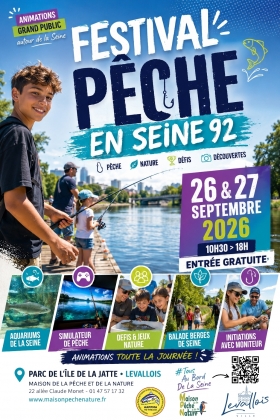24ème Festival Pêche en Seine 92 - 26 et 27 septembre 2026 - Maison Pêche et Nature 92