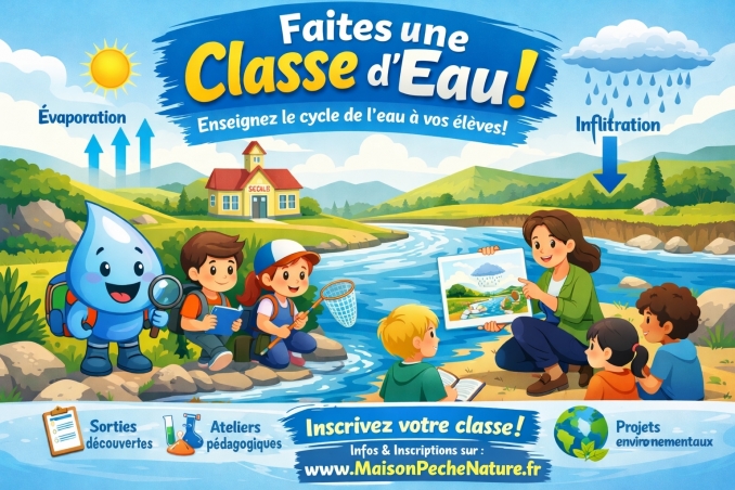 LA CLASSE D'EAU UNE AIDE AU FINANCEMENT DES PROJETS SCOLAIRES (aide de 700 €) - Maison Pêche et Nature 92