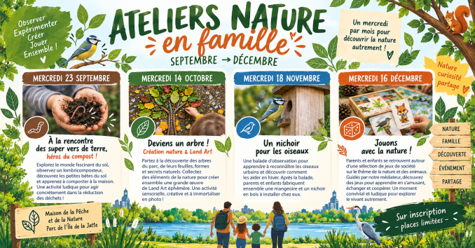 Les rdv Mercredis et Vacances Nature en Famille : - Maison Pêche et Nature 92